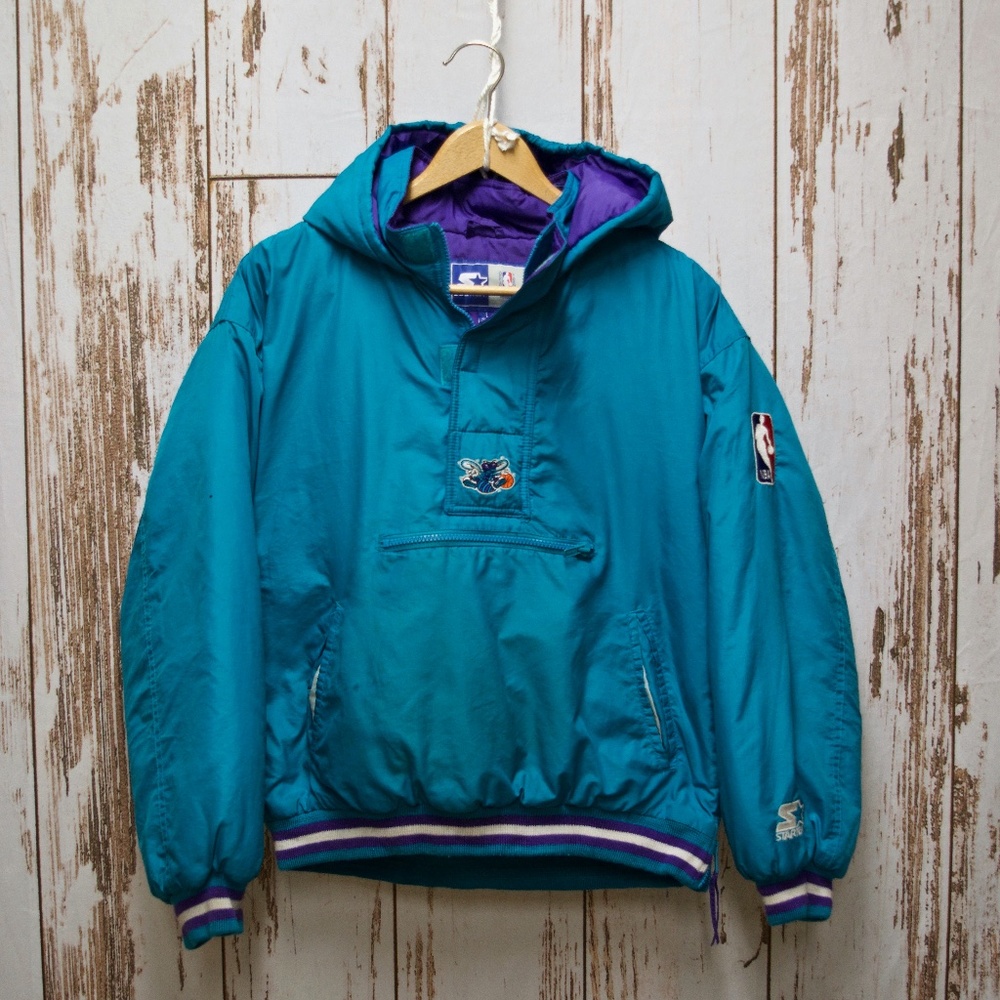 Vintage Charlotte Hornets Starter Jacket Boys L